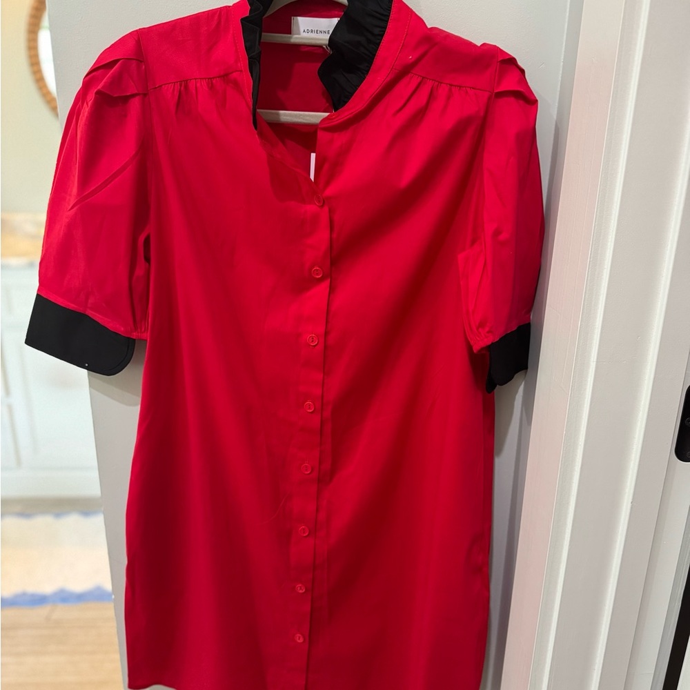 Adrienne Red and Black Dress
